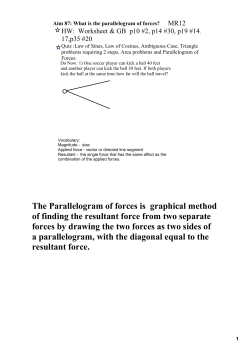 The Parallelogram of forces is graphical method of finding the