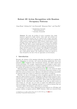 Robust 3D Action Recognition with Random Occupancy Patterns
