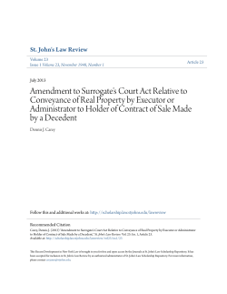 Amendment to Surrogate`s Court Act Relative to Conveyance of