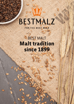 Malt tradition since 1899