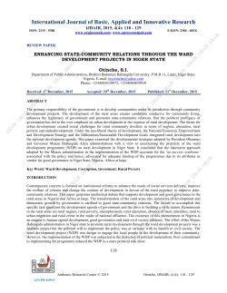 enhancing state-community relations through the ward development