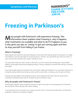 Freezing in Parkinson`s