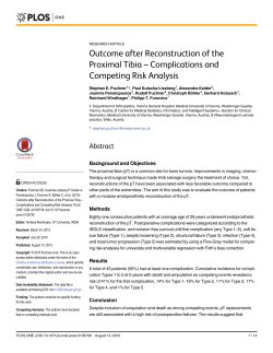 Outcome after Reconstruction of the Proximal Tibia &ndash; Complications