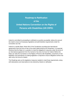 Roadmap to Ratification of the United Nations Convention on the