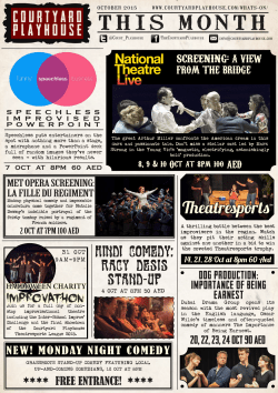 this month - The Courtyard Playhouse