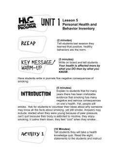 Lesson 5 Personal Health and Behavior Inventory