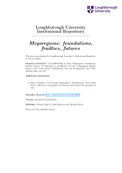 Megaregions: foundations, frailties, futures