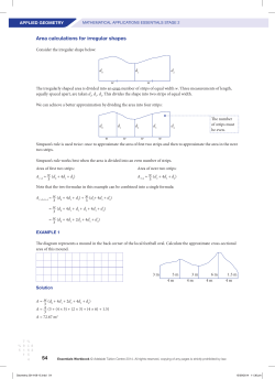 Area calculations for irregular shapes 54