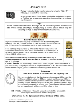 January 2015 - Glendale Infant School