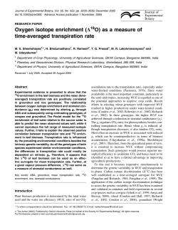 Oxygen isotope enrichment (DO) as a measure of