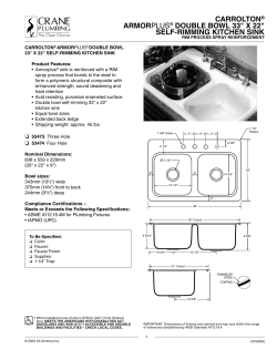 Carrolton® arMorPLUS® double bowl 33" x 22