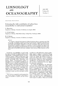 MUSCATINE, L., L. R. MCCLOSKEY, AND R. E. MARIAN. Estimating