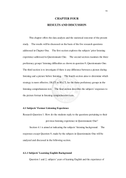 CHAPTER FOUR RESULTS AND DISCUSSION