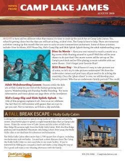 AUGUST 2010 - Camp Lake James