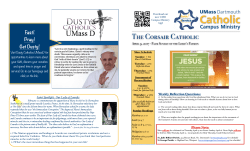 Corsair Catholic 4-9-17 - UMass Dartmouth Catholic Campus Mnistry