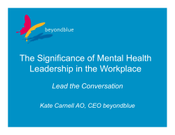 The Significance of Mental Health Leadership in the