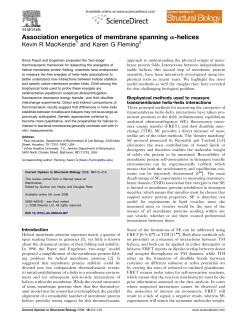 Association energetics of membrane spanning a