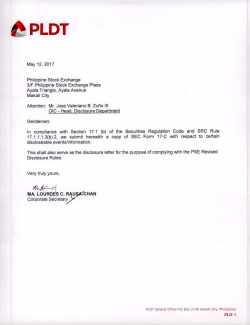 ÿþp s e _ s e c _ d i s c l o s u r e s _ 0 5 . 1 2 . 1 7