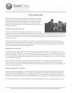 Sister Cities International Information and FAQs