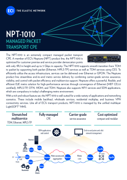 NPT 1010 Product Note