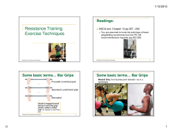 Resistance Training Exercise Techniques