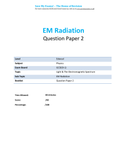 EM Radiation - SAVE MY EXAMS!