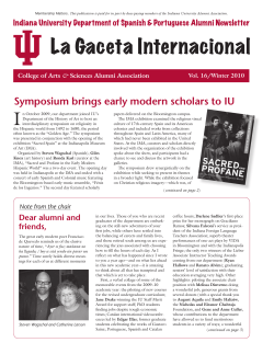 La Gaceta Internacional - Indiana University Bloomington