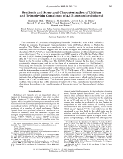 Synthesis and Structural Characterization of Lithium and Trimethyltin