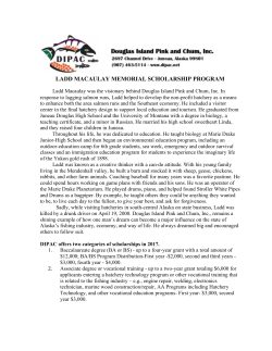 Ladd Macaulay Memorial Scholarship Program general info