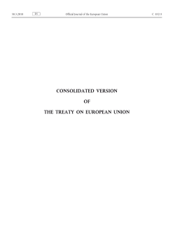 Consolidated version of the Treaty on European Union