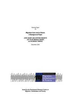Migration from and to Ghana: A Background Paper