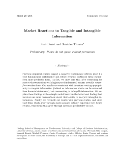 Market Reactions to Tangible and Intangible - Berkeley-Haas