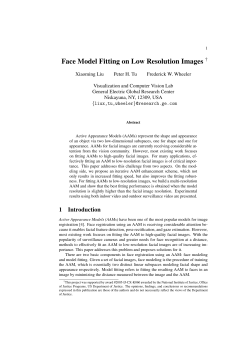 Face Model Fitting on Low Resolution Images &dagger;