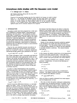 Amorphous state studies with the Gaussian core model