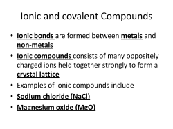 Ionic and covalent Compounds