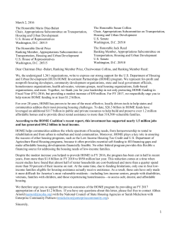 1 March 2, 2016 The Honorable Mario D&iacute;az-Balart Chair