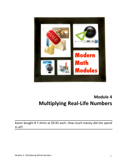 Module 4 Multiplying Real