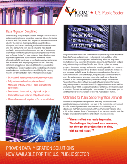 PROVEN DATA MIGRATION SOLUTIONS NOW AVAILABLE FOR