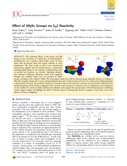 Effect of Allylic Groups on SN2 Reactivity