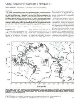 Global frequency of magnitude 9 earthquakes