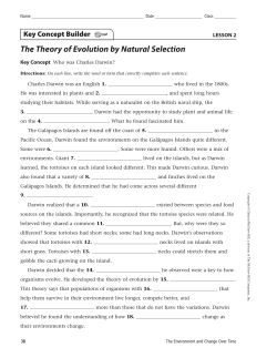 The Theory of Evolution by Natural Selection