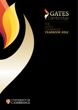 ThE GaTES CaMBridGE YEARBOOK 2012