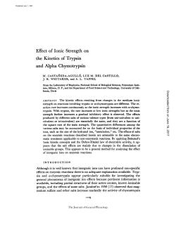 Effect of Ionic Strength on the Kinetics of Trypsin and Alpha