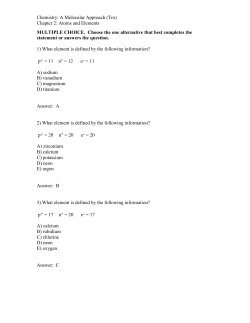 Chemistry: A Molecular Approach (Tro)