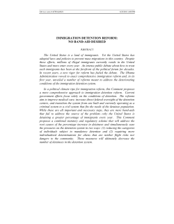 immigration detention reform: no band-aid desired