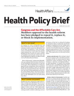 Congress and the Affordable Care Act.