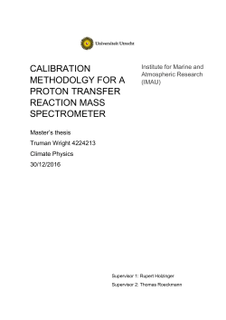 calibration methodolgy for a proton transfer reaction mass