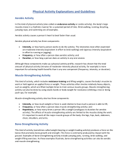 Physical Activity Explanations and Guidelines