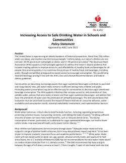 Increasing Access to Safe Drinking Water in Schools and Communities