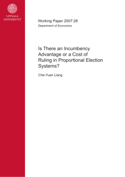 Is There an Incumbency Advantage or a Cost of Ruling in